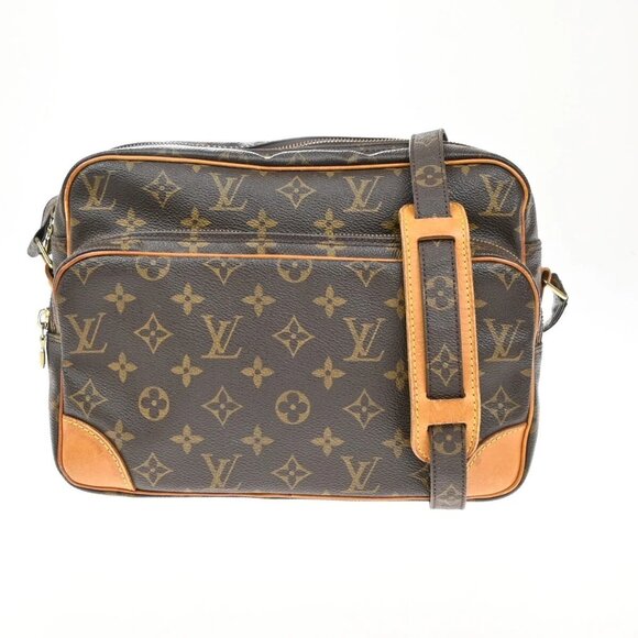 LOUIS VUITTON Nile Crossbody Shoulder Bag Monogram Leather Brown M45244 86EF154 - Picture 1 of 16